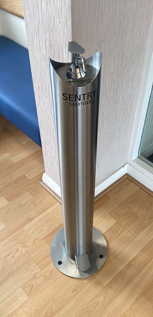 WEC Stainless Steel Foot Operated Hand Sanitiser Dispenser - Sentry
